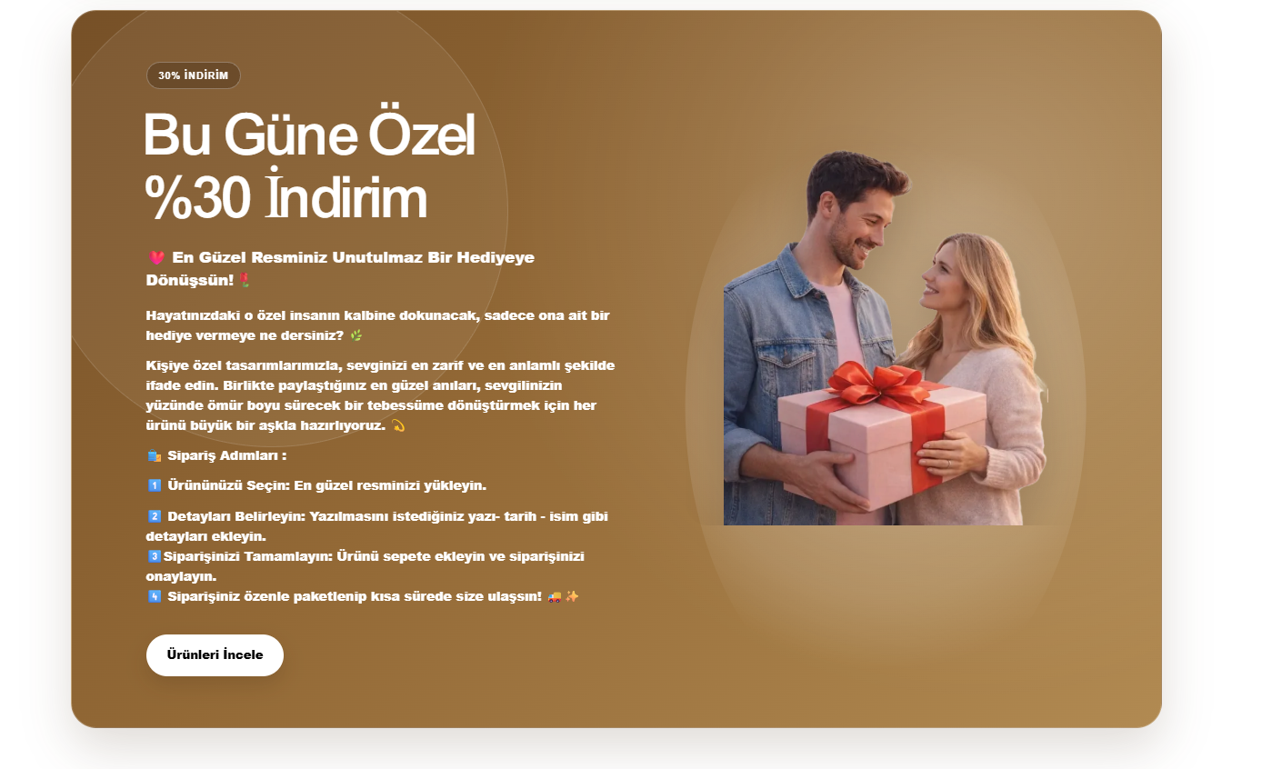 Bu güne özel yüzde 30 indirim kampanyası